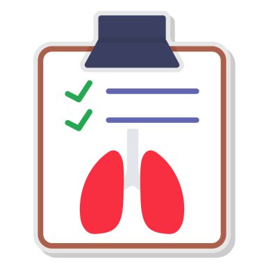 tıbbi rapor düz simgesi