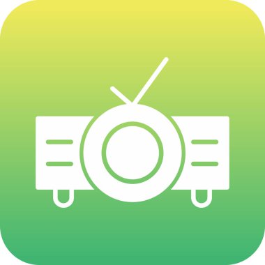 Eşsiz Televizyon Vektörü Glyph Simgesi