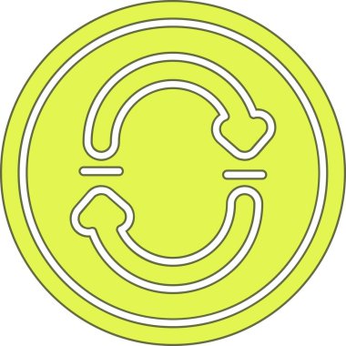 Dairesel bir simgenin vektör illüstrasyonu