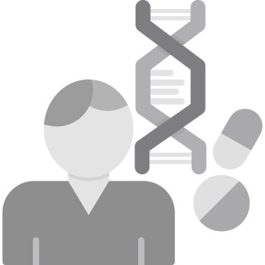 DNA DNA ikonu. Web için DNA vektör simgelerinin özet çizimi