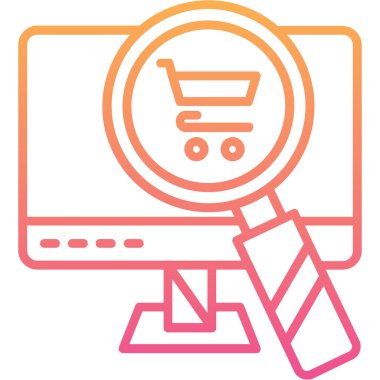 İnternetten alışveriş. Basit resimleme