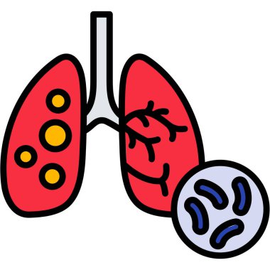 Ciğerler. Web simgesi basit illüstrasyon