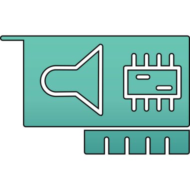 Basit vektör simgesi, konuşmacı illüstrasyonu