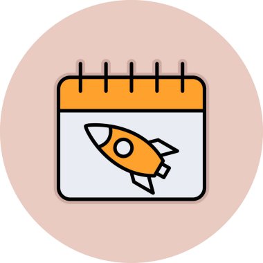 roket ikonu vektör illüstrasyonu