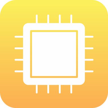 işlemci simge vektör çizim