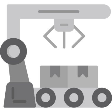 robot. Web simgesi basit illüstrasyon