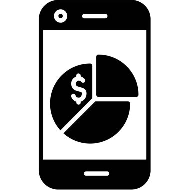 cep telefonu simgesi. Web için akıllı telefon vektör simgelerinin basit çizimi