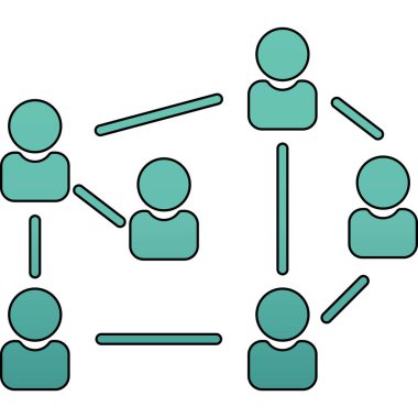 Sosyal ağ simgesi kümesi vektörü. düz biçim