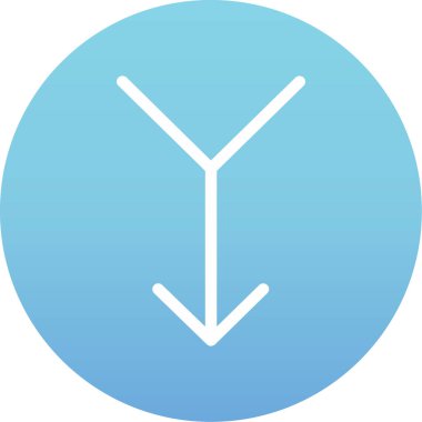 Mavi daire simgesinin vektör illüstrasyonu