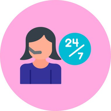 Kadın ikonu. Vektör çizimi. İnsanların çemberindeki simge.