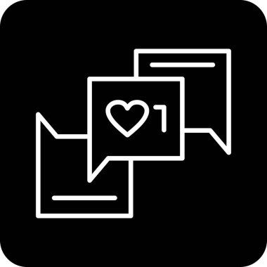 Bir kalp simgesinin vektör illüstrasyonu