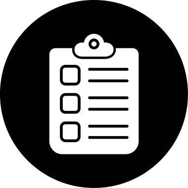 Kontrol listesi simgesinin vektör illüstrasyonu