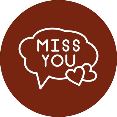 Seni özledim. vektör illüstrasyonu