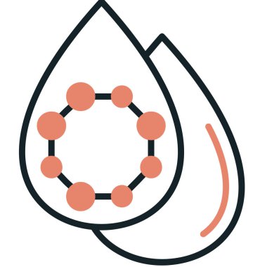 Su. Web simgesi basit illüstrasyon