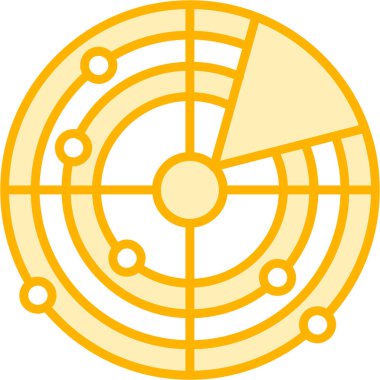 Radar. Web simgesi basit illüstrasyon
