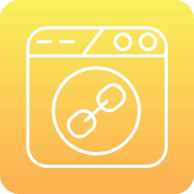 çamaşır makinesi simgesi, vektör illüstrasyonu