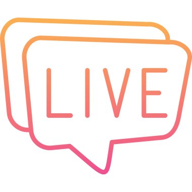 Canlı sohbet. Web simgesi basit illüstrasyon