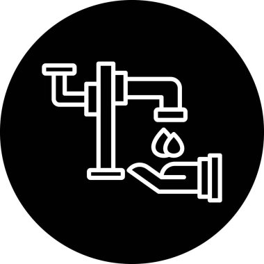 İllüstrasyon su musluğu simgesi