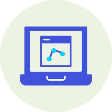 laptop ile grafik simgesi