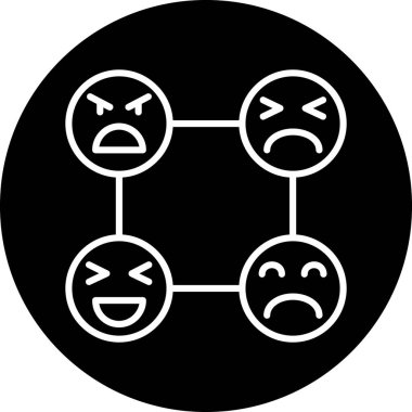 Bir yüz simgesinin vektör illüstrasyonu