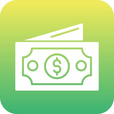 Dolar vektör renk çizgisi simgesi