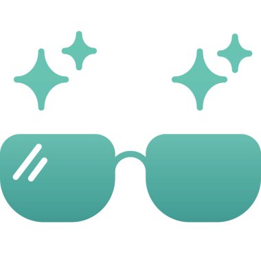 Gözlük. Beyaz arkaplanda basit bir illüstrasyon vektör simgesi