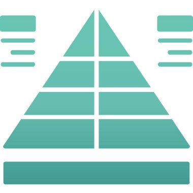 Piramit simgesinin vektör çizimi