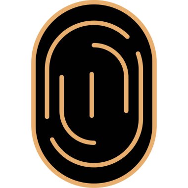 parmak izi ikonu vektör illüstrasyonu