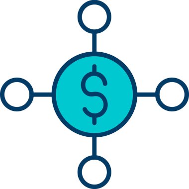 Dolar. Web simgesi basit illüstrasyon