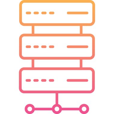 Sunucu. Web simgesi basit illüstrasyon