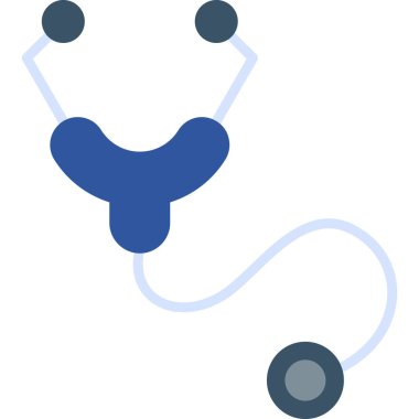 Bu oskop sağlık hizmeti simgesi düz bir şekilde