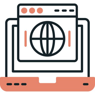 internet ağ simgesi basit vektörü