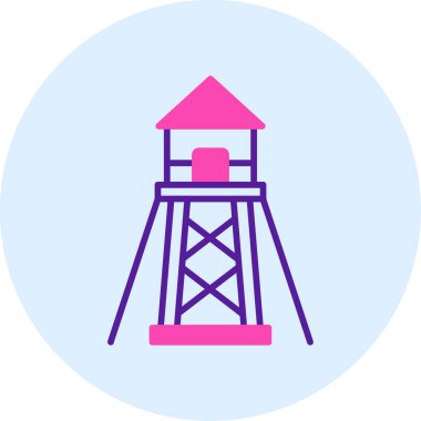 Deniz feneri. Web simgesi basit illüstrasyon