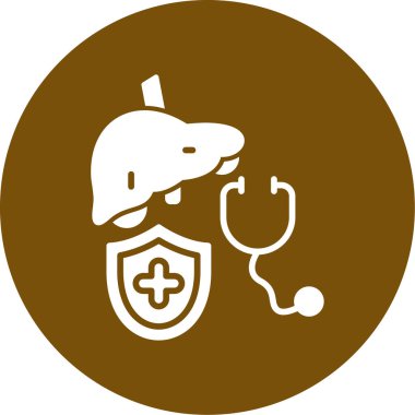 Bir kalkan simgesinin vektör illüstrasyonu