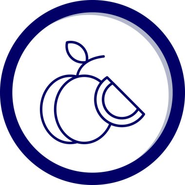 Elma. Web simgesi basit illüstrasyon