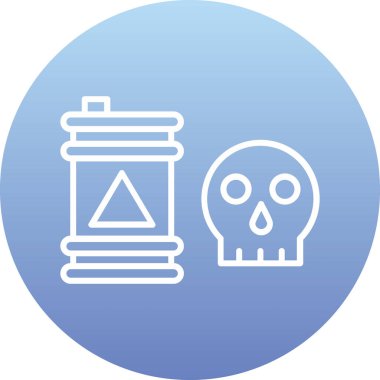 modaya uygun basit arkaplanda kafatası simgesi izole edildi