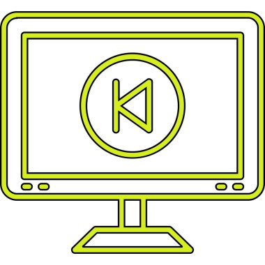 bilgisayar ekranı simgesi. beyaz üzerinde izole edilmiş web tasarımı için ana hatlı bilgisayar izleme vektör çizelgesi