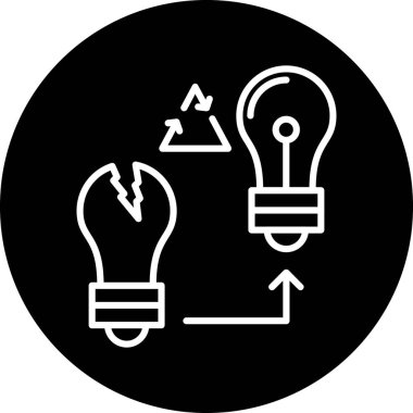 Ampul vektör satırı simgesi