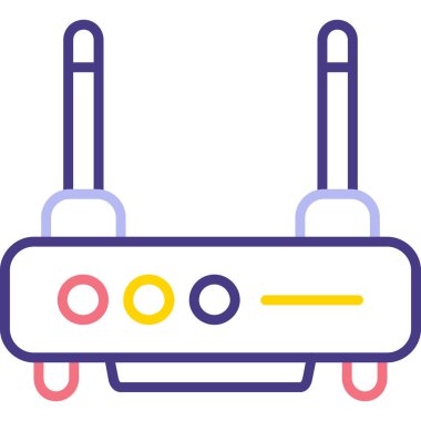 Kablosuz. Web simgesi basit illüstrasyon