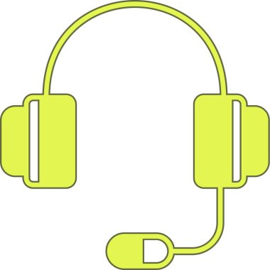 kulaklık simgesi vektör illüstrasyonu