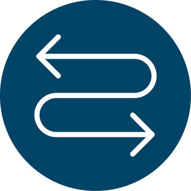 ok sol yön simgesi ana hat biçiminde