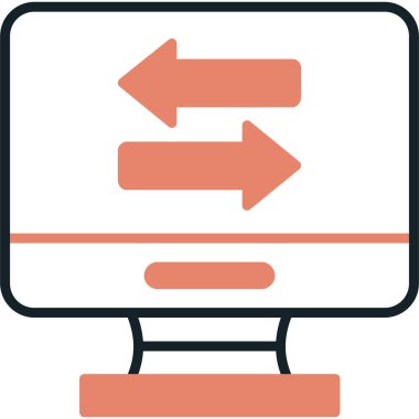 Bilgisayar. Web simgesi basit illüstrasyon