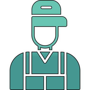 Erkek ikonu. Web için insan vektör simgelerinin özet çizimi