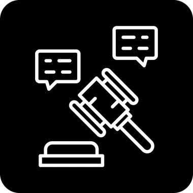 Yargıç simgesi, vektör illüstrasyonu