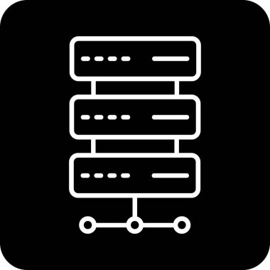Sunucu simgesi, vektör illüstrasyonu