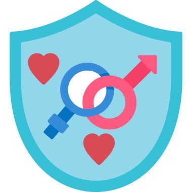 Aşk. Web simgesi basit illüstrasyon