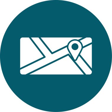 harita konumu ikon vektör illüstrasyonu