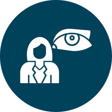 Gözü olan bir kadının vektör çizimi