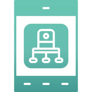 akıllı saat simgesi soyut arkaplanda izole