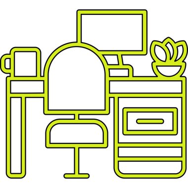 Tablosu olan modern bir bilgisayarın vektör çizimi